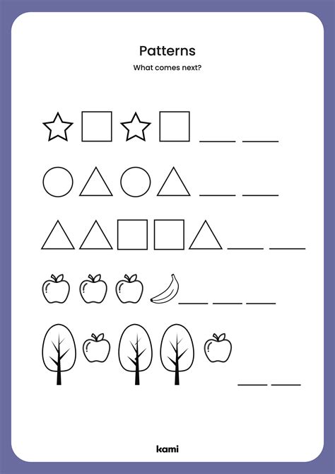 Pattern Worksheets.